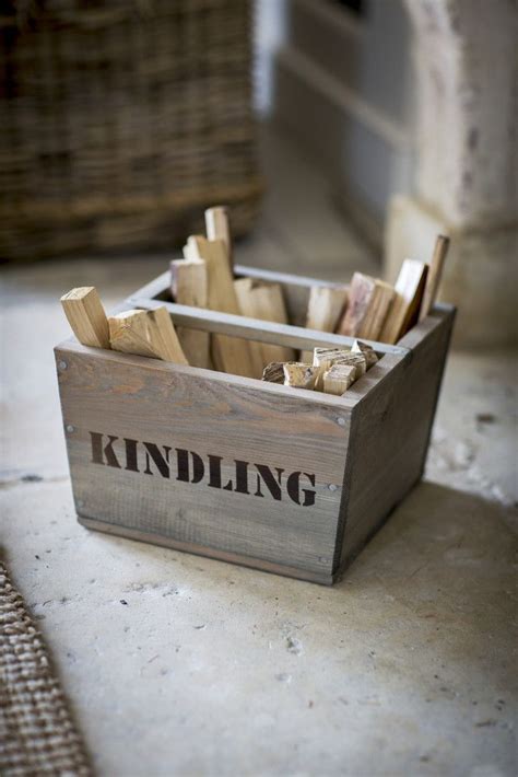 wood kindling storage box